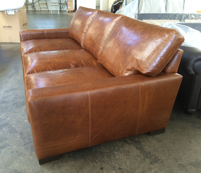 Braxton Leather Sofa – Custom 48 inch depth