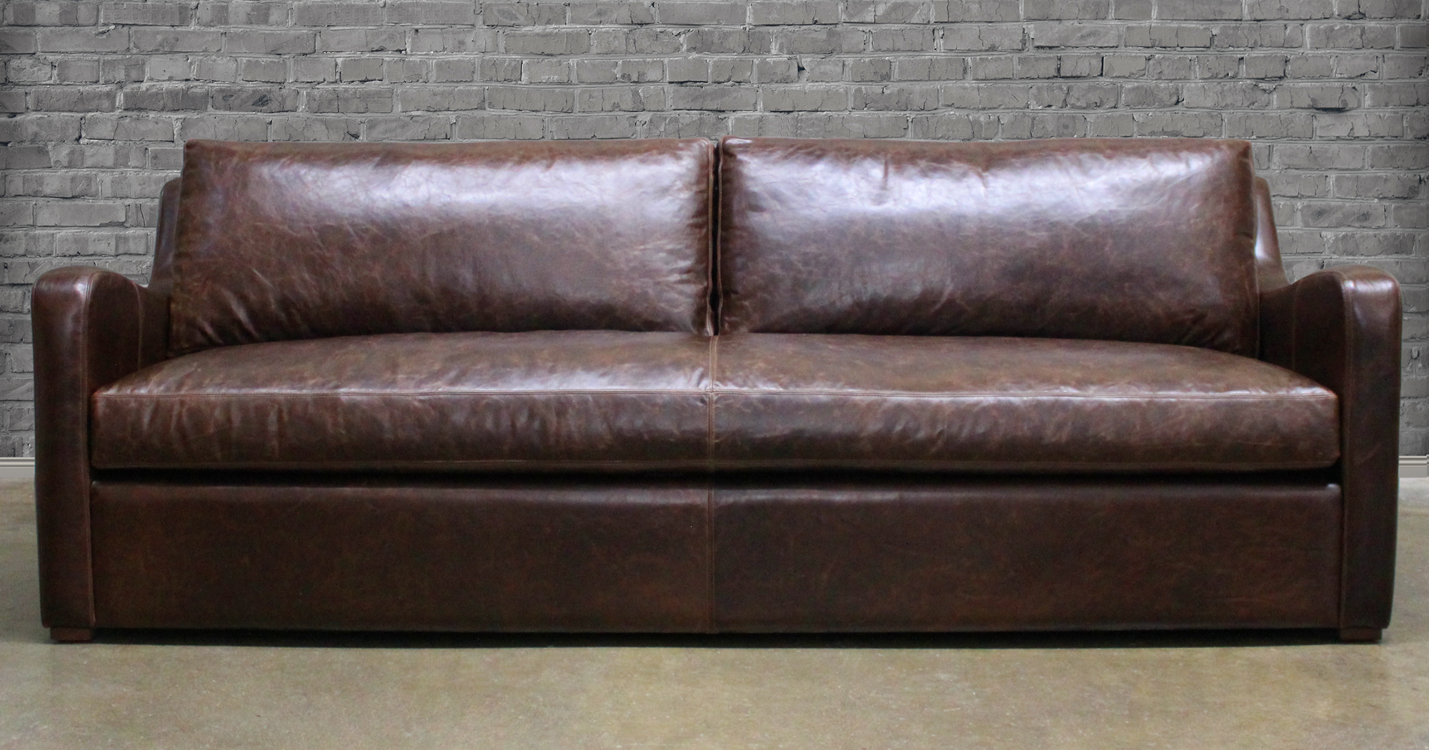 American Made Leather Furniture Sofas Chairs Julien Slope Arm Sofa Italian Brompton Cocoa
